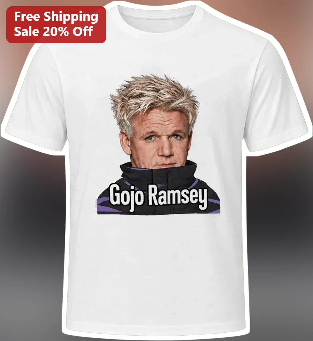 Gordon Ramsay Gojo Ramsey Anime Parody Graphic Tee Funny Chef Jujutsu Kaisen Mashup Shirt