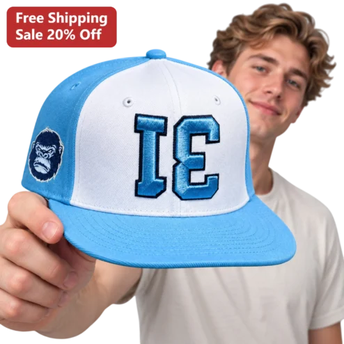 Gorilla Logo Snapback Hat Men's Personalized Initials Embroidered Streetwear Cap