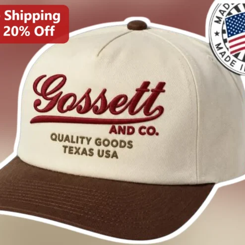 Gossett And Co Quality Goods Texas USA Hat Vintage Dad Cap For Men Women