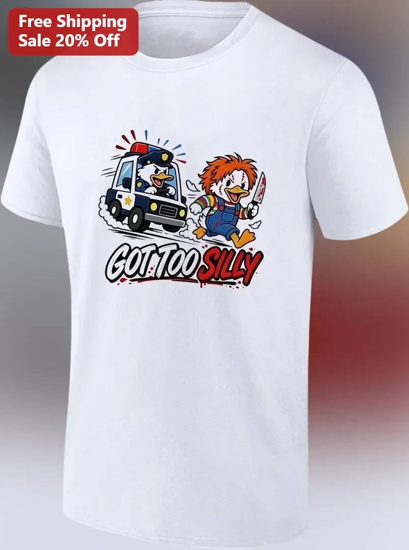 Got Too Silly Chucky Duck Horror Comedy Graphic Tee Funny Gift