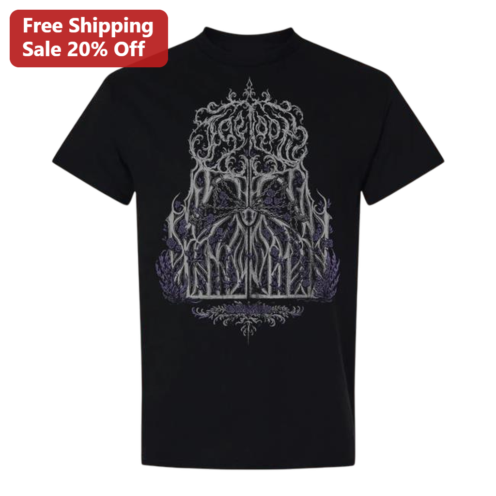 Gothic Metal Band Logo Heavy Metal Graphic Tee for Dark Aesthetic Music Fans