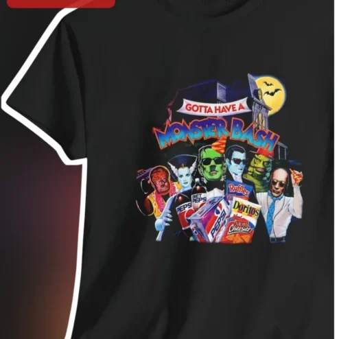 Gotta Have A Monster Bash Universal Monsters Graphic Tee Halloween Horror Party Shirt