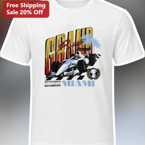 Grand Prix High Performance Motorsport Miami Graphic Tee for Racing Fans