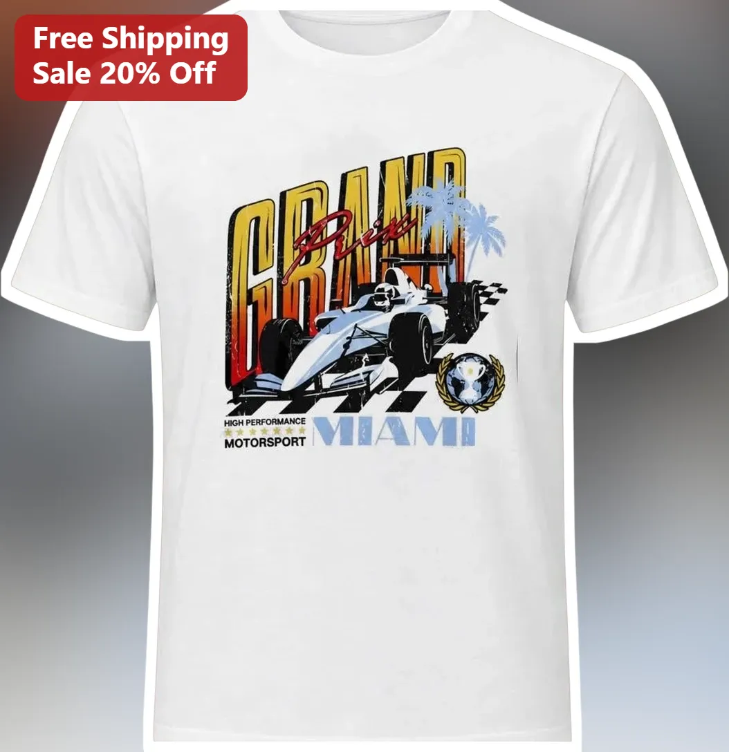 Grand Prix High Performance Motorsport Miami Graphic Tee for Racing Fans