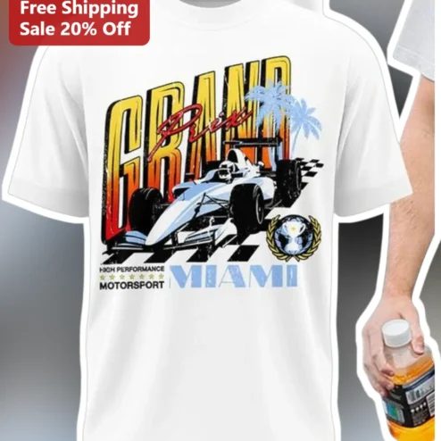 Grand Prix Miami High Performance Motorsport Vintage Retro F1 Racing Tee