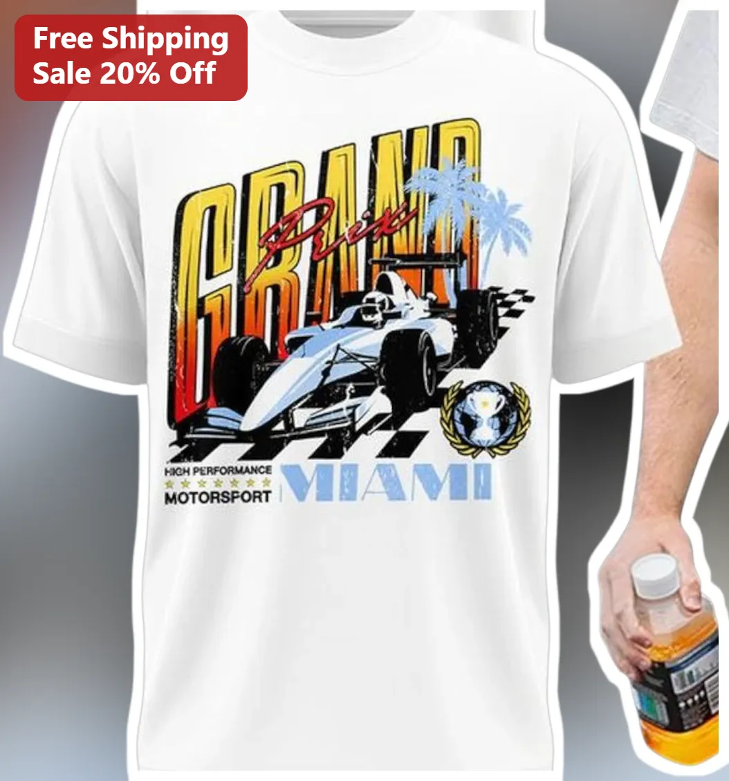Grand Prix Miami High Performance Motorsport Vintage Retro F1 Racing Tee