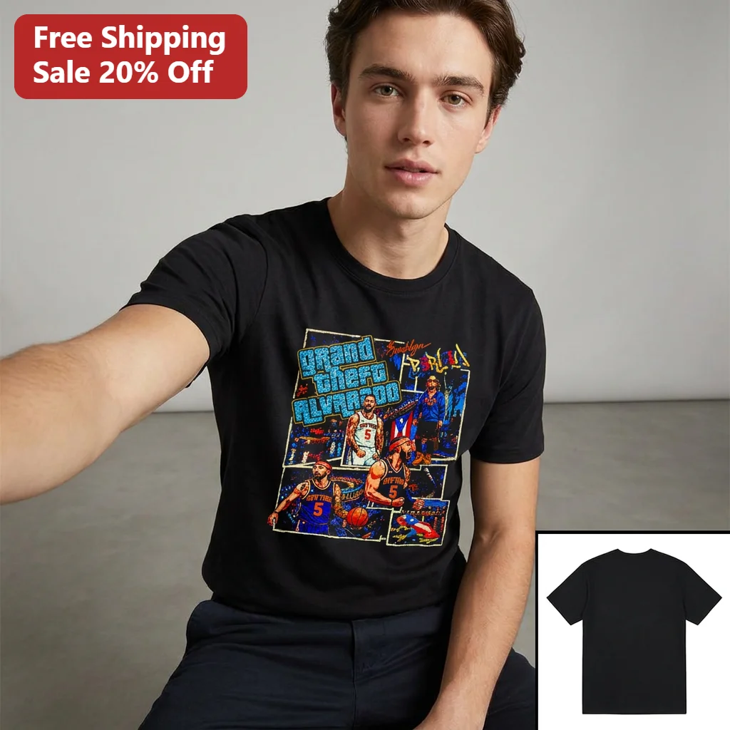 Grand Theft Alvarado Tee, Jose Alvarado New York Basketball Fan Gift, NBA Supporters