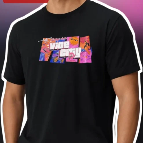 Greetings from Vice City Tee Retro Vaporwave Gaming Gift for Men Women