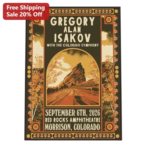 Gregory Alan Isakov With The Colorado Symphony Red Rocks Amphitheatre Morrison Colorado Poster