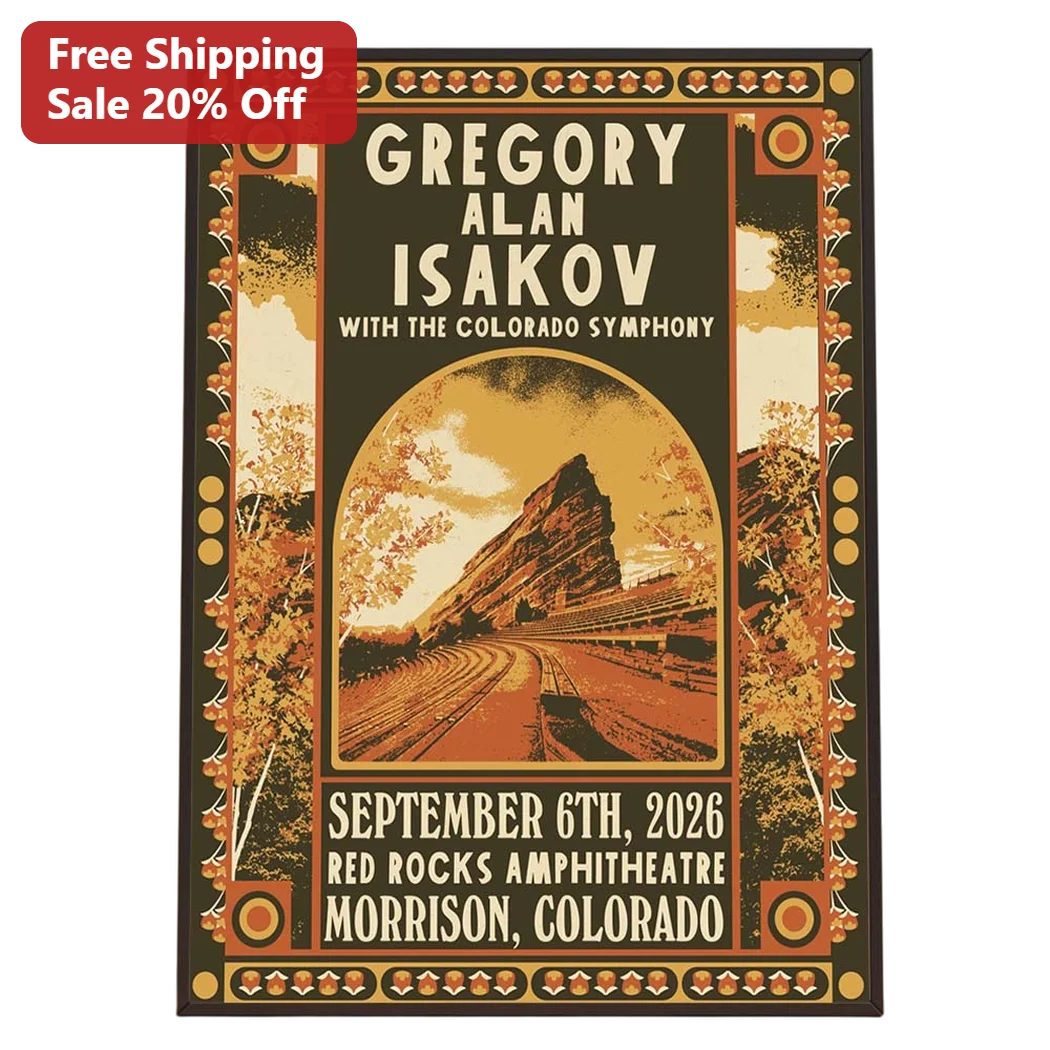 Gregory Alan Isakov With The Colorado Symphony Red Rocks Amphitheatre Morrison Colorado Poster