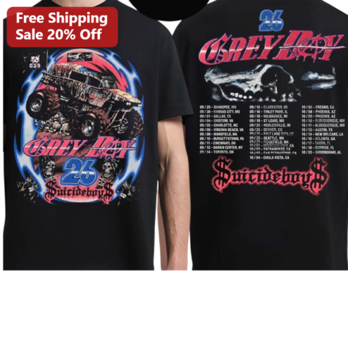 Grey Day '26 Suicideboys Tour Tee Vintage Rap Concert Merch Streetwear Graphic T-Shirt