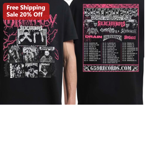 Greyday 2026 North American Tour Suicideboys Tee Destroy Lonely Concert Merch Shirt