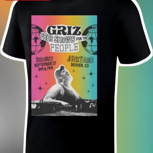 GRiZ Free Shows for the People Tee Electronic Music Fan Merch