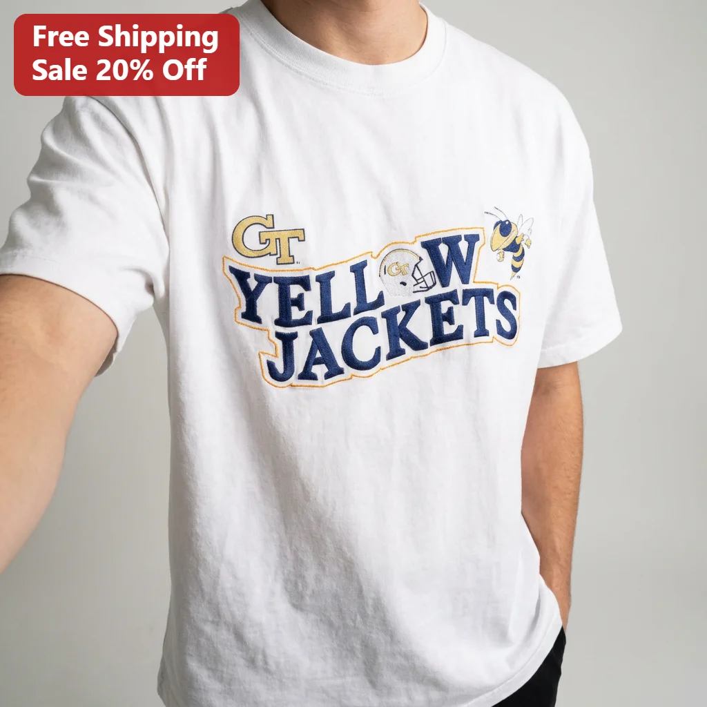 GT Yellow Jackets Tee Georgia Tech Football Helmet College Football Fan Gift