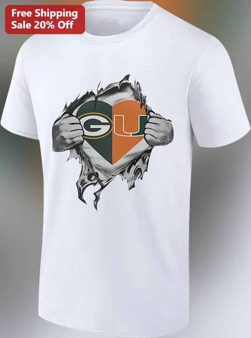 GU University of Guam Warriors Heart Split Graphic Tee for Students Alumni