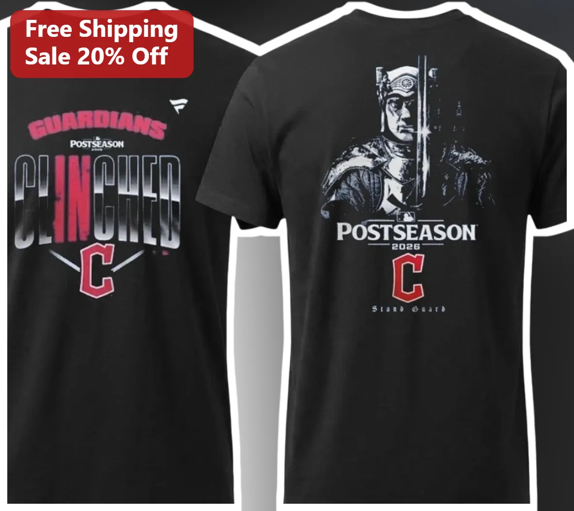 Guardians Postseason Clinched Stand Guard Tee Cleveland Guardians Playoff Berth Shirt