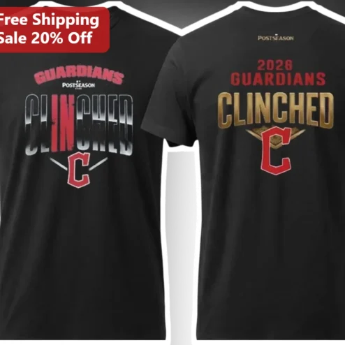 Guardians Postseason Clinched Tee 2026 Cleveland Guardians Playoff Berth Commemorative Shirt