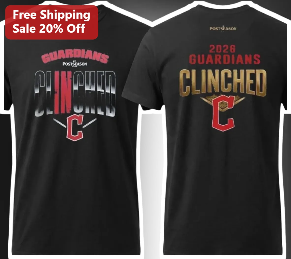 Guardians Postseason Clinched Tee 2026 Cleveland Guardians Playoff Berth Commemorative Shirt