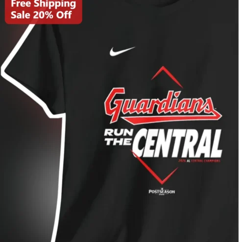 Guardians Run The Central Tee Cleveland Guardians Baseball Fan Apparel