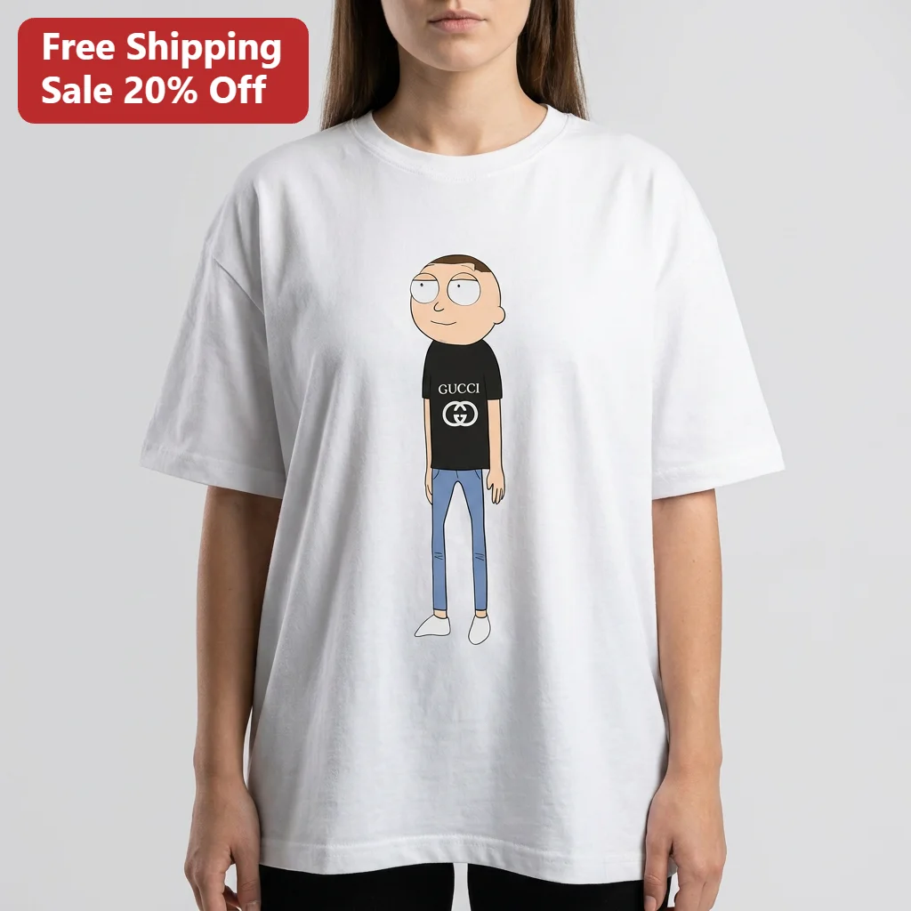 Gucci Tee Morty Smith Rick and Morty Parody Cartoon Streetwear Shirt Gift for Fans