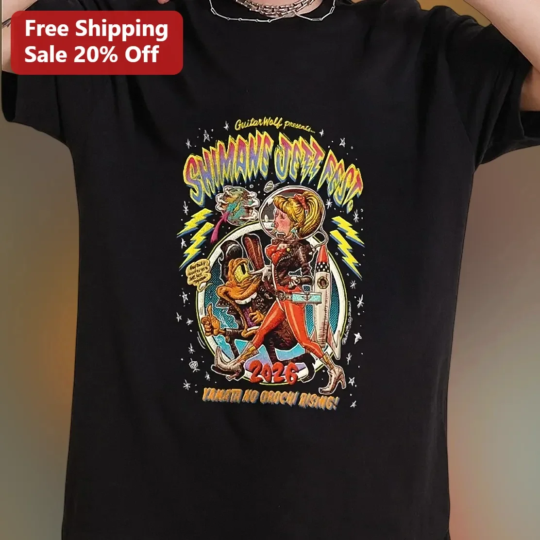 Guitar Wolf Shimane Uffzaa Yamata No Orochi Rising Graphic Tee