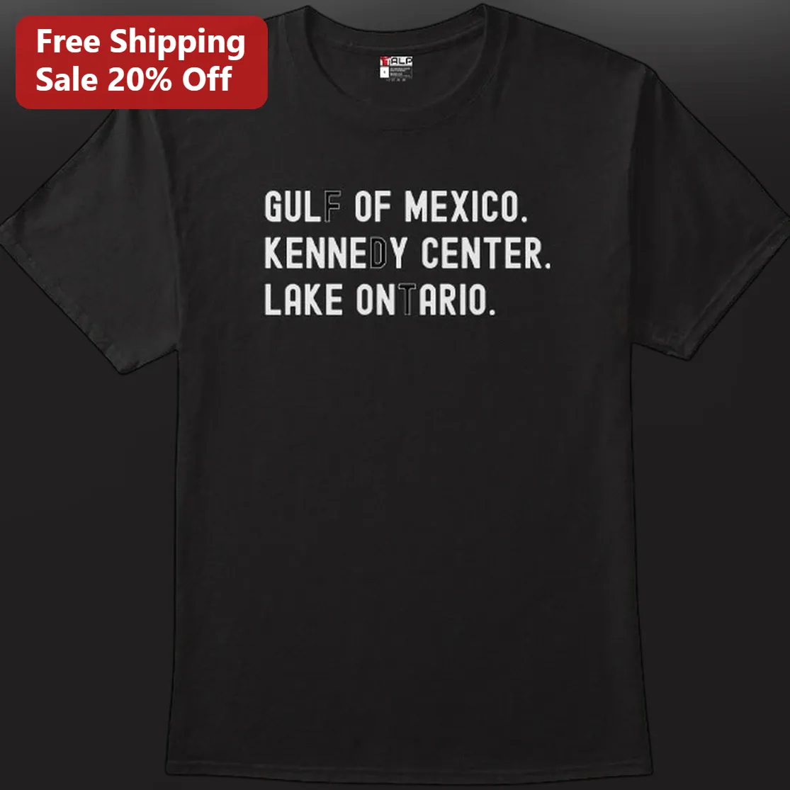 Gulf of Mexico Kennedy Center Lake Ontario Tee, FDT Political Protest Gift for Activists