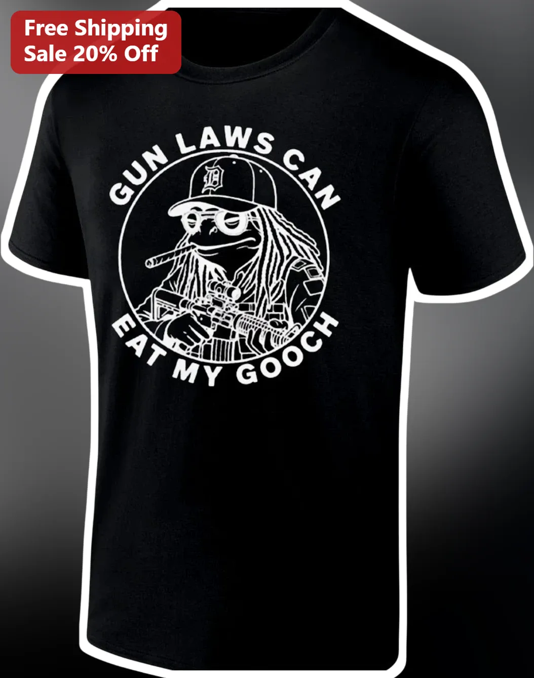 Gun Laws Can Eat My Gooch Kermit The Frog Graphic Tee Political Satire Shirt