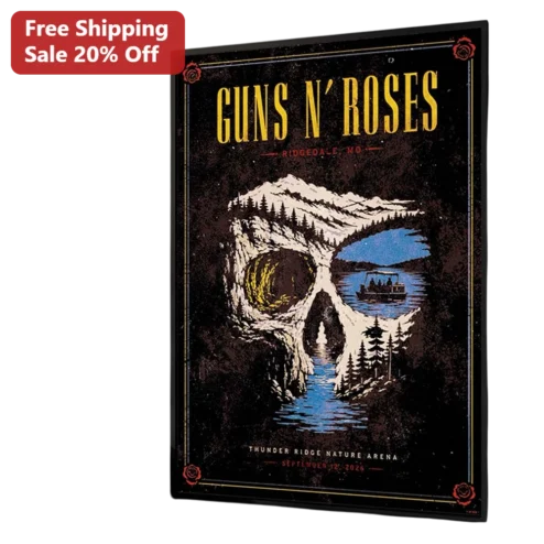 Guns N Roses Ridgedale MO Thunder Ridge Nature Arena Vintage Concert Poster
