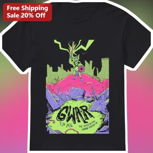 GWAR Tee Horror Punk Metal Band Merch Comic Style Monster Graphic T-Shirt for Men Women