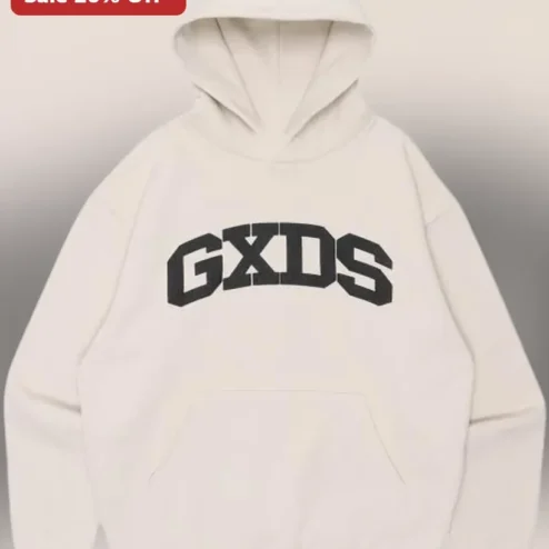 GXDS Hoodie Collegiate Arch Logo Streetwear Pullover Sweatshirt for Gaming Fans