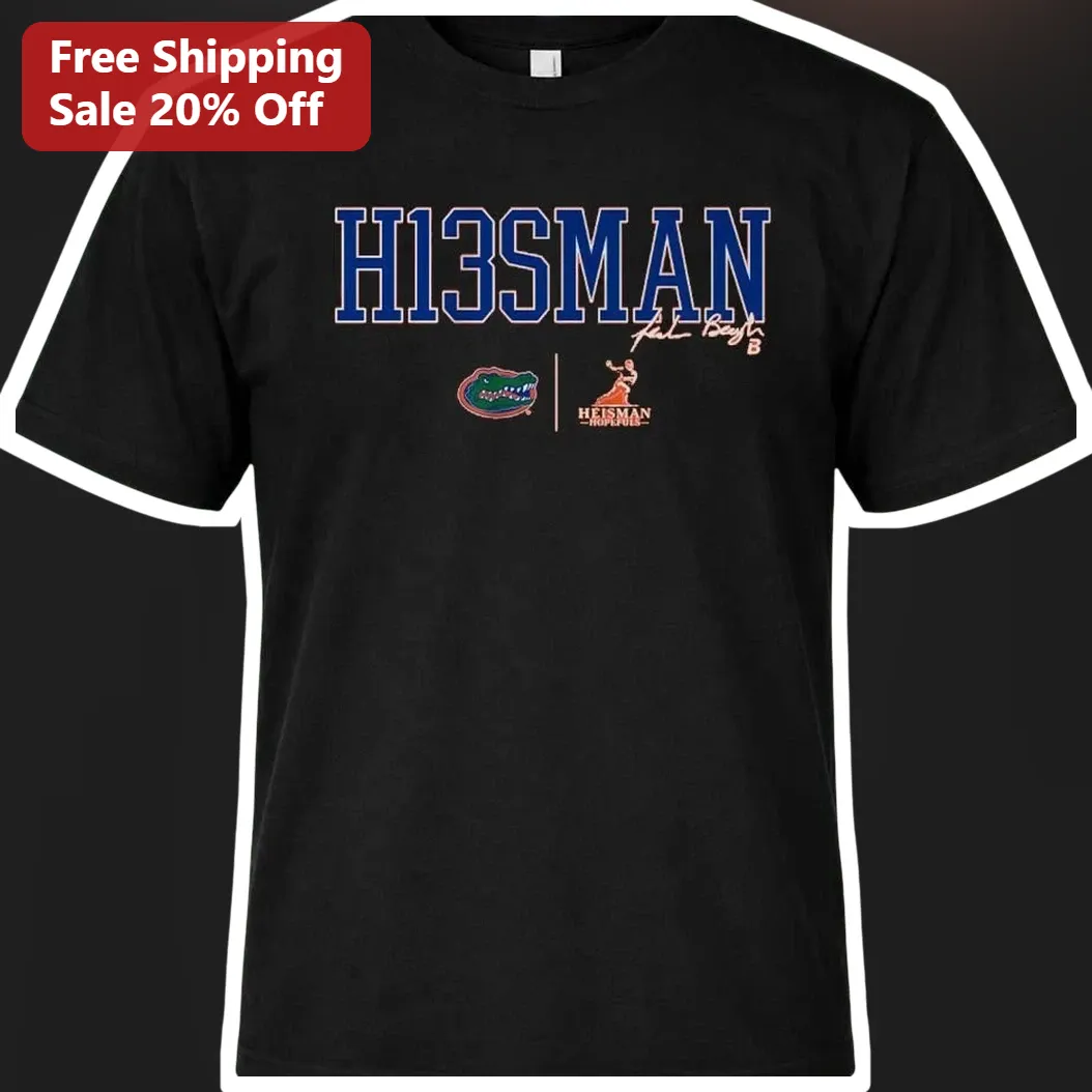 H13SMAN Florida Gators Tim Tebow Signature Collegiate Block Letter Tee