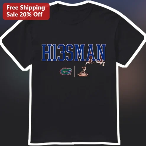 H13SMAN Tim Tebow Florida Gators Heisman Signature Graphic Tee