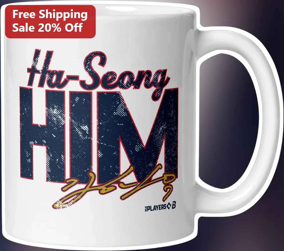 Ha-Seong HIM Mug Signature of Ha-Seong Kim San Diego Padres Baseball Fan Gift Ceramic Coffee Cup
