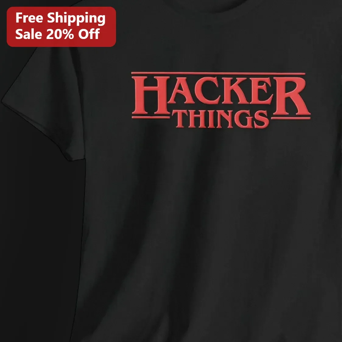 Hacker Things Graphic Tee Stranger Things Parody Coding Programmer Gift