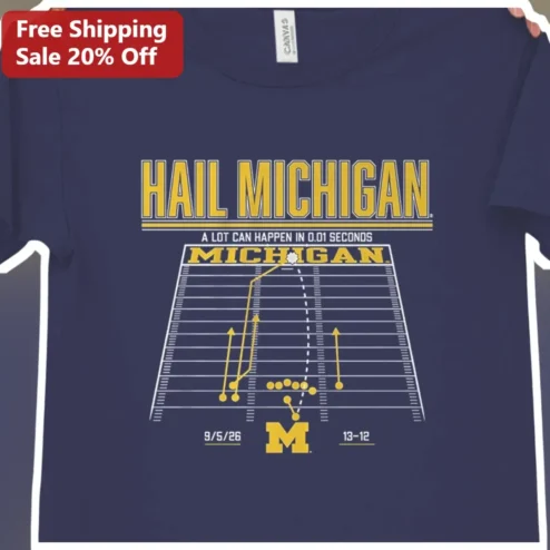 Hail Michigan A Lot Can Happen In 0.01 Seconds Funny Weather Humor Tee