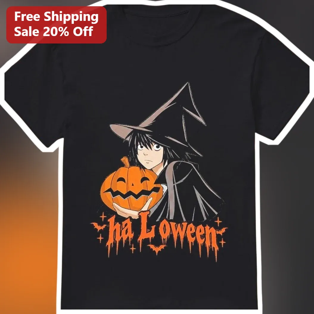 Halloween L Lawliet Witch Graphic Tee Anime Death Note Costume Shirt