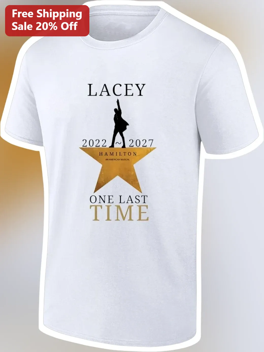 Hamilton An American Musical One Last Time Alexander Hamilton Silhouette Graphic Tee