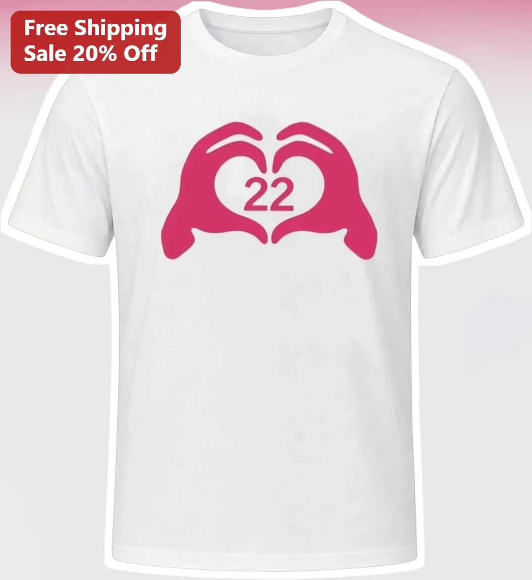 Hands Heart Birthday Shirt Tee Turning 22 Personalized Gift