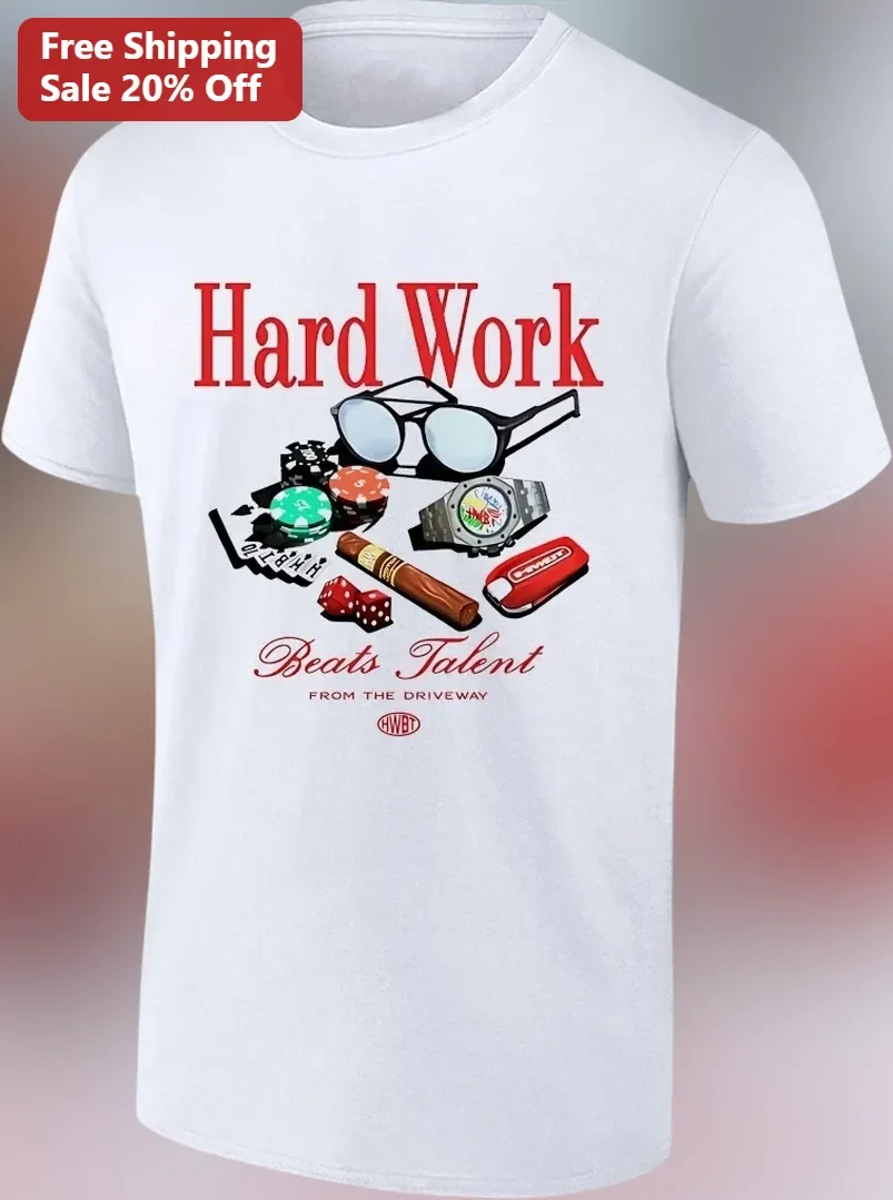 Hard Work Beats Talent From The Driveway Motivational Hustle Tee