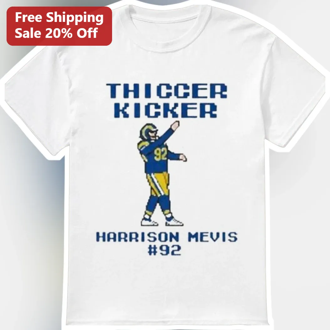 Harrison Mevis Thiccer Kicker Pixel Art Football Tee