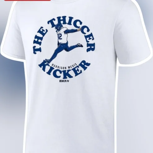 Harrison Mevis Thiccer Kicker Tee LA Football Fan Gift Retro Typography Shirt