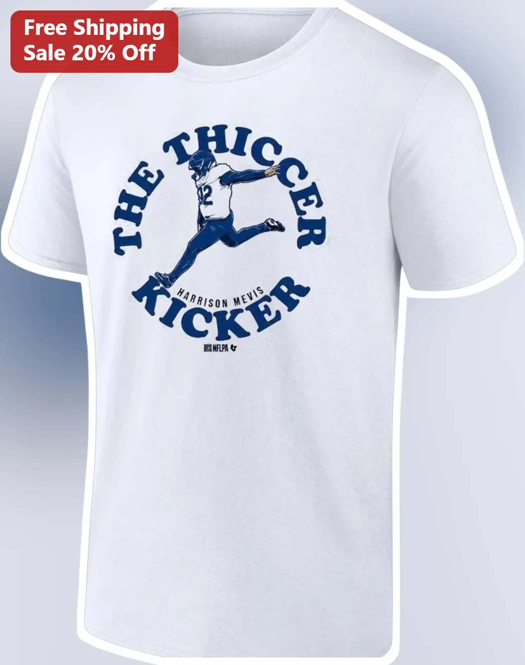 Harrison Mevis Thiccer Kicker Tee LA Football Fan Gift Retro Typography Shirt