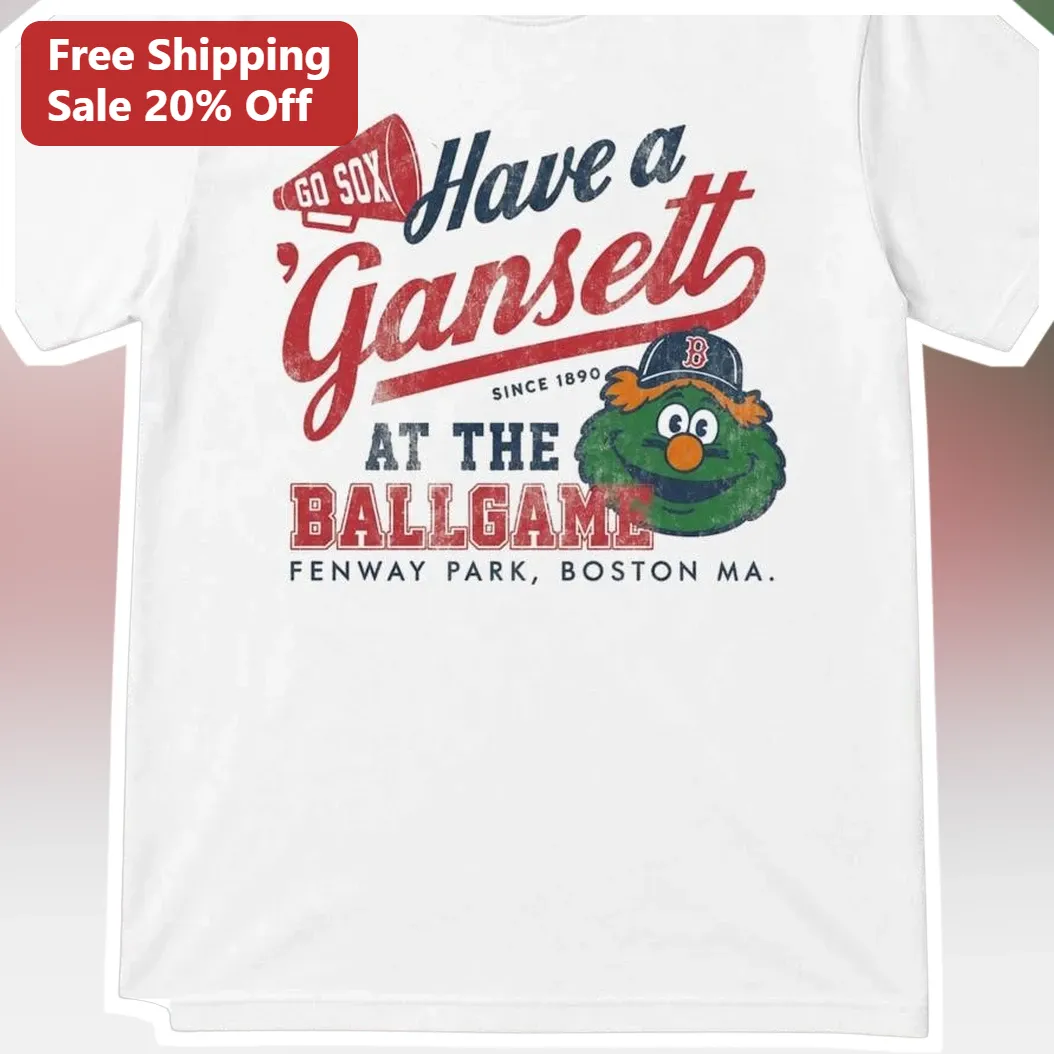 Have a 'Gansett At The Ballgame Go Sox Mr Snuffleupagus Boston Red Sox Tee