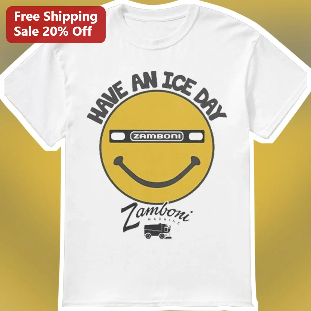 Have An Ice Day Zamboni Machine Graphic Tee Funny Ice Skating Rink Gift