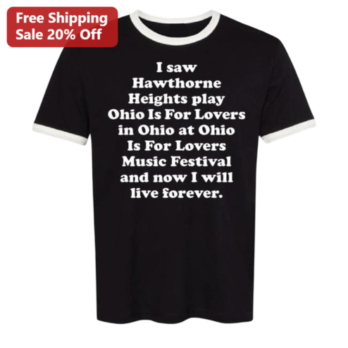 Hawthorne Heights Ohio Is For Lovers Music Festival Fan Concert Tee