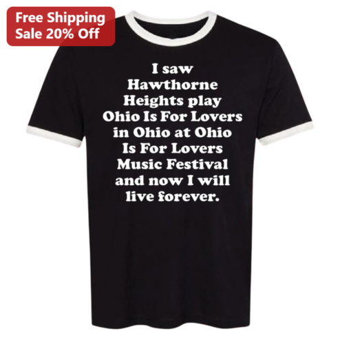 Hawthorne Heights Ohio Is For Lovers Music Festival Tee, Emo Rock Band Live Concert Fan Souvenir Shirt
