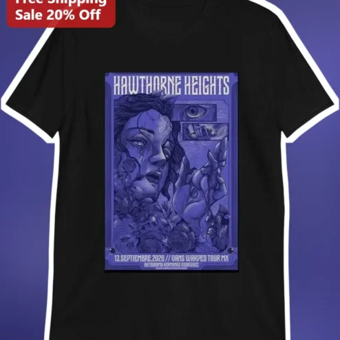 Hawthorne Heights Vans Warped Tour MX Graphic Tee Emo Rock Band Shirt