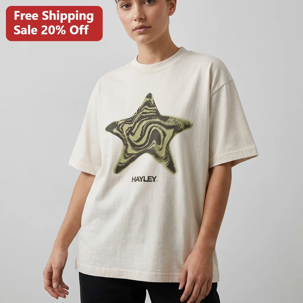 Hayley Williams Star Graphic Tee Y2K Grunge Paramore Fan Shirt
