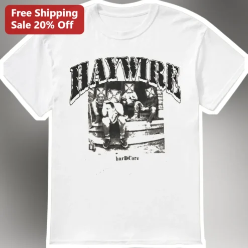 Haywire HarDCore Vintage Band Merch Graphic Tee for Hardcore Punk Fans