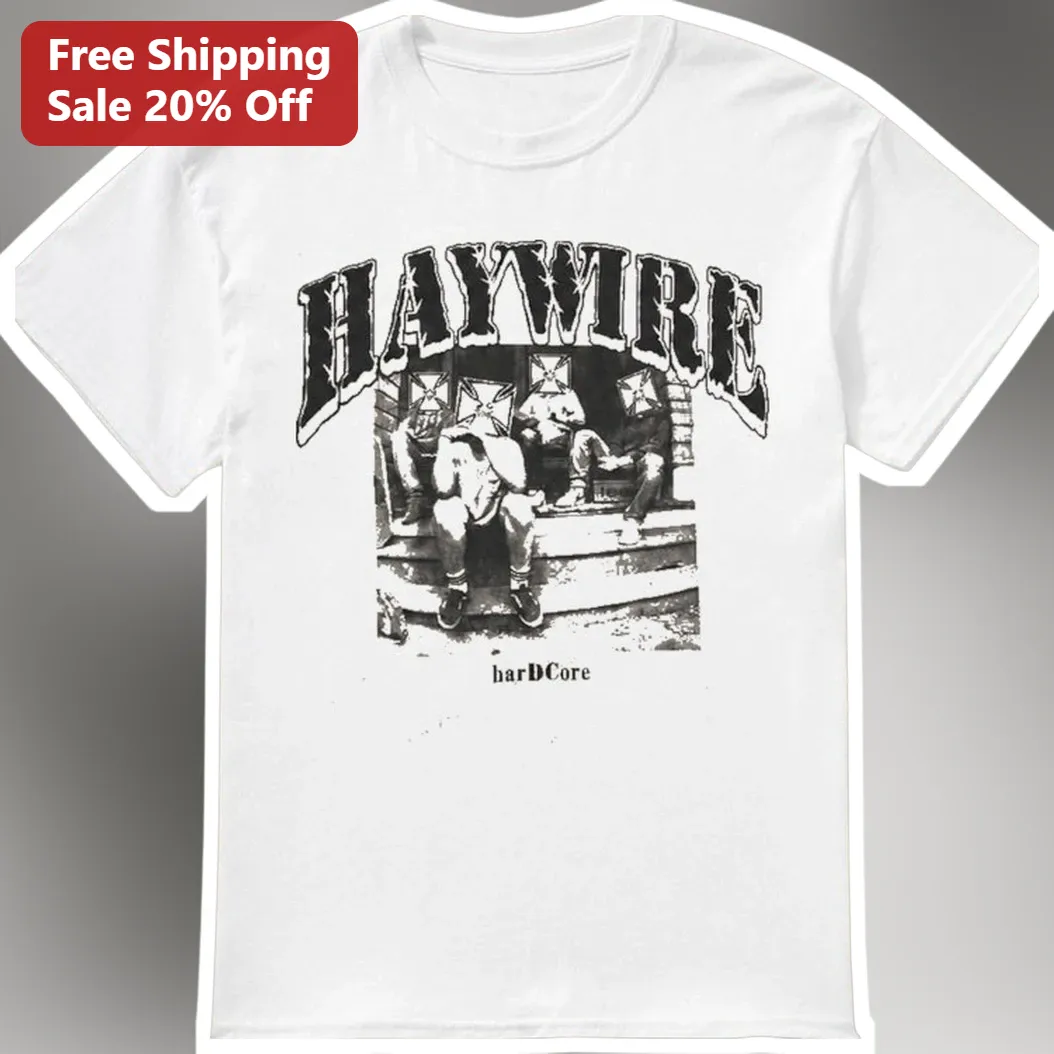 Haywire HarDCore Vintage Band Merch Graphic Tee for Hardcore Punk Fans